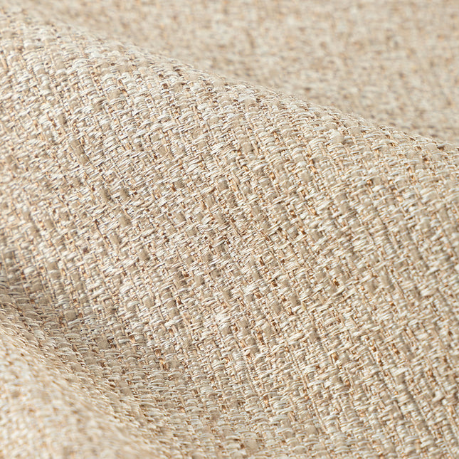 Taupe colour textured weave pattern velvet flock Easy Clean sofa, chair and curtain fabrics (Dual side)