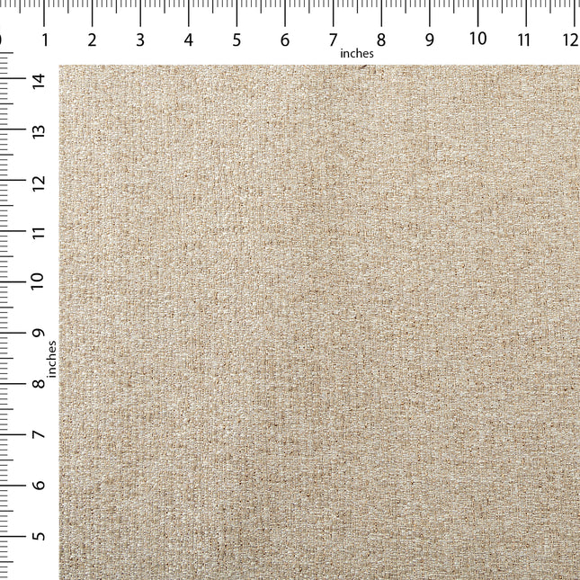 Taupe colour textured weave pattern velvet flock Easy Clean sofa, chair and curtain fabrics (Dual side)
