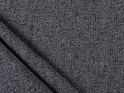 Black colour textured weave pattern velvet flock Easy Clean sofa, chair and curtain fabrics (Dual side)