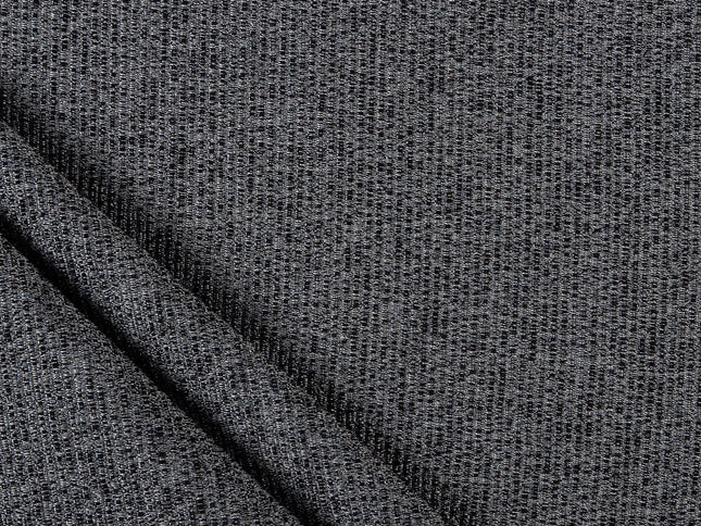 Black colour textured weave pattern velvet flock Easy Clean sofa, chair and curtain fabrics (Dual side)
