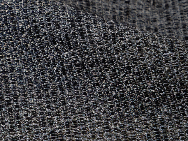 Black colour textured weave pattern velvet flock Easy Clean sofa, chair and curtain fabrics (Dual side)