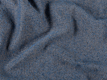 Royal blue colour textured weave pattern velvet flock readymade curtain