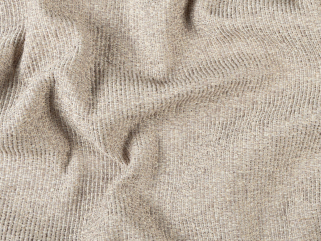 Beige colour textured weave pattern velvet flock Easy Clean sofa, chair and curtain fabrics (Dual side)