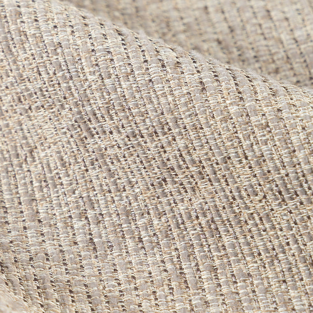 Beige colour textured weave pattern velvet flock Easy Clean sofa, chair and curtain fabrics (Dual side)
