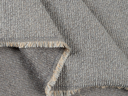 Grey colour textured weave pattern velvet flock Easy Clean sofa, chair and curtain fabrics (Dual side)