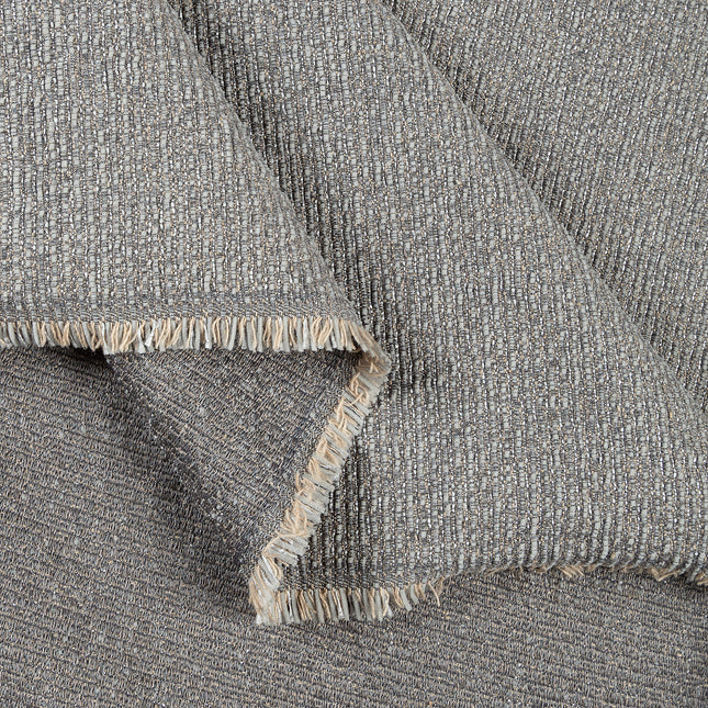 Grey colour textured weave pattern velvet flock Easy Clean sofa, chair and curtain fabrics (Dual side)
