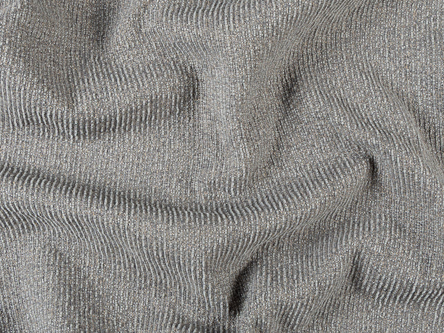 Grey colour textured weave pattern velvet flock Easy Clean sofa, chair and curtain fabrics (Dual side)