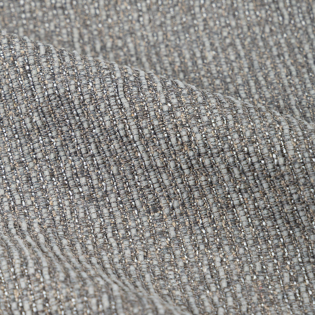 Grey colour textured weave pattern velvet flock Easy Clean sofa, chair and curtain fabrics (Dual side)