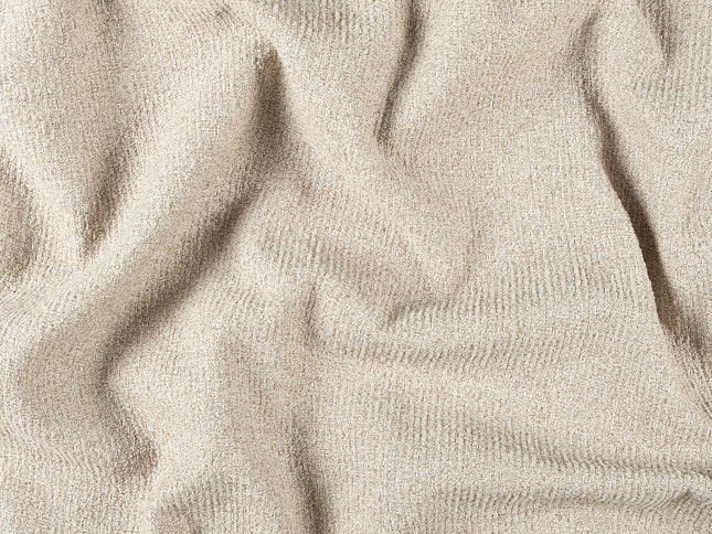 Beige colour textured weave pattern velvet flock Easy Clean sofa, chair and curtain fabrics (Dual side)