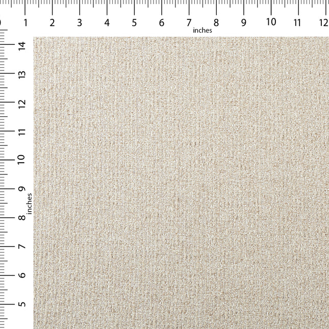 Beige colour textured weave pattern velvet flock Easy Clean sofa, chair and curtain fabrics (Dual side)