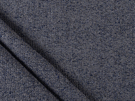 Navy blue colour textured weave pattern velvet flock Easy Clean sofa, chair and curtain fabrics (Dual side)