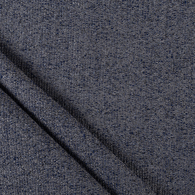Navy blue colour textured weave pattern velvet flock Easy Clean sofa, chair and curtain fabrics (Dual side)