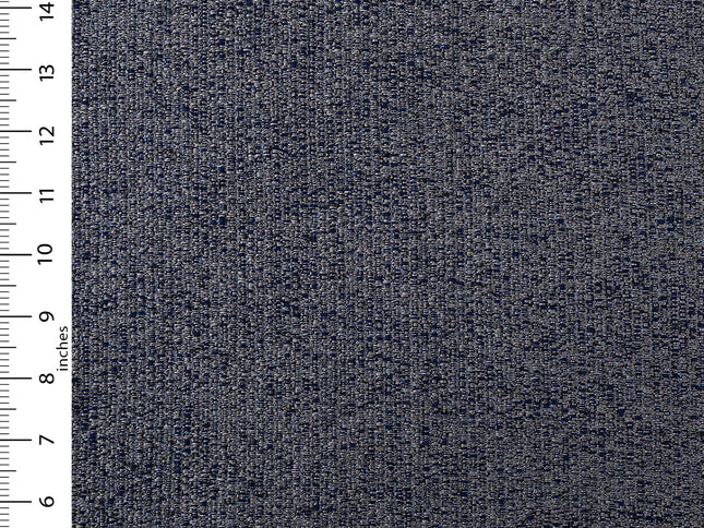 Navy blue colour textured weave pattern velvet flock Easy Clean sofa, chair and curtain fabrics (Dual side)