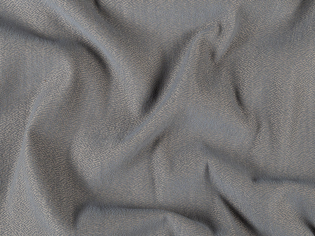 Charcoal grey colour textured pattern velvet flock Easy Clean sofa, chair and curtain fabrics (Dual side)