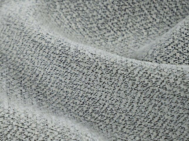 Grey colour textured pattern velvet flock Easy Clean sofa, chair and curtain fabrics (Dual side)