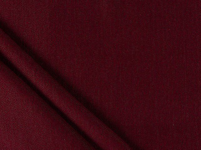 Wine colour textured pattern velvet flock Easy Clean sofa, chair and curtain fabrics (Dual side)