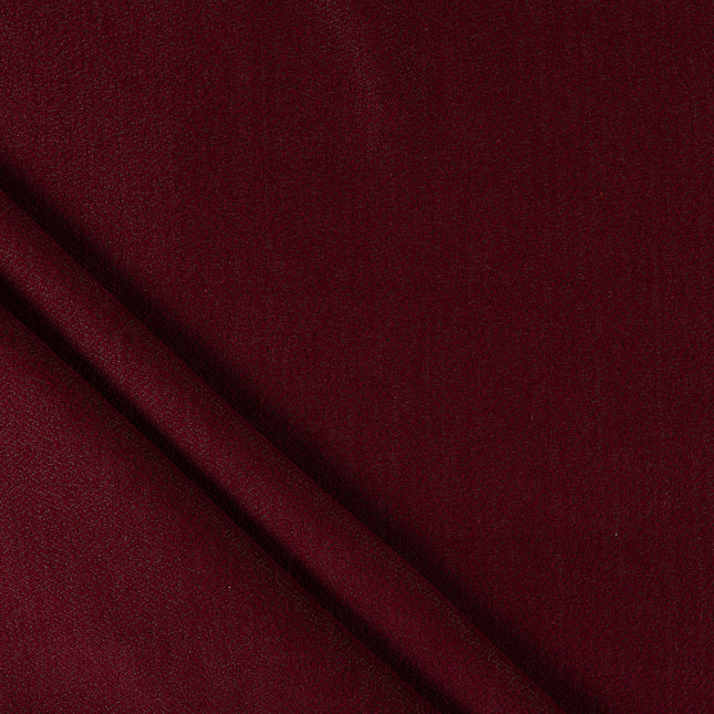 Wine colour textured pattern velvet flock Easy Clean sofa, chair and curtain fabrics (Dual side)