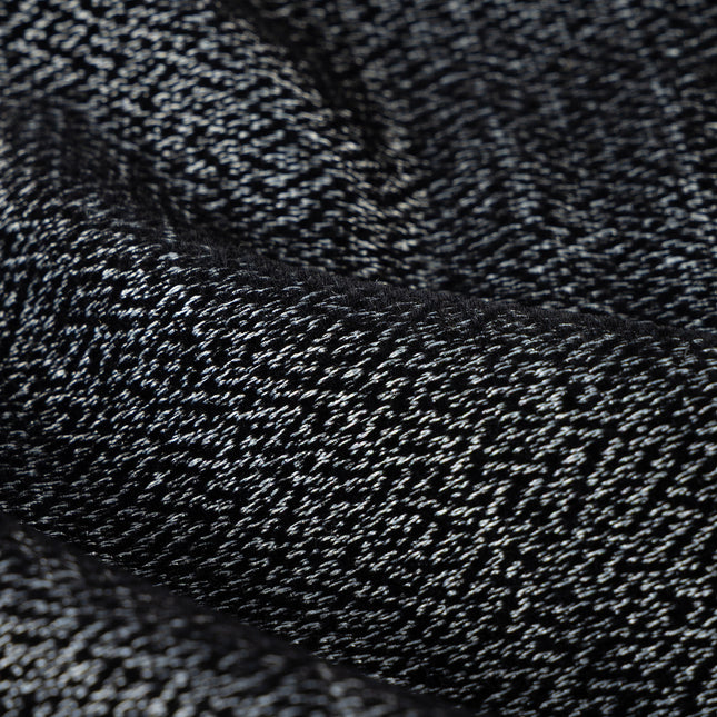 Black colour textured pattern velvet flock Easy Clean sofa, chair and curtain fabrics (Dual side)