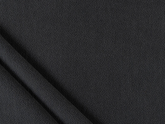 Dark charcoal colour textured pattern velvet flock Easy Clean sofa, chair and curtain fabrics (Dual side)