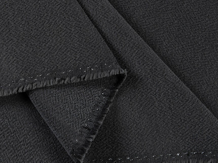 Dark charcoal colour textured pattern velvet flock Easy Clean sofa, chair and curtain fabrics (Dual side)