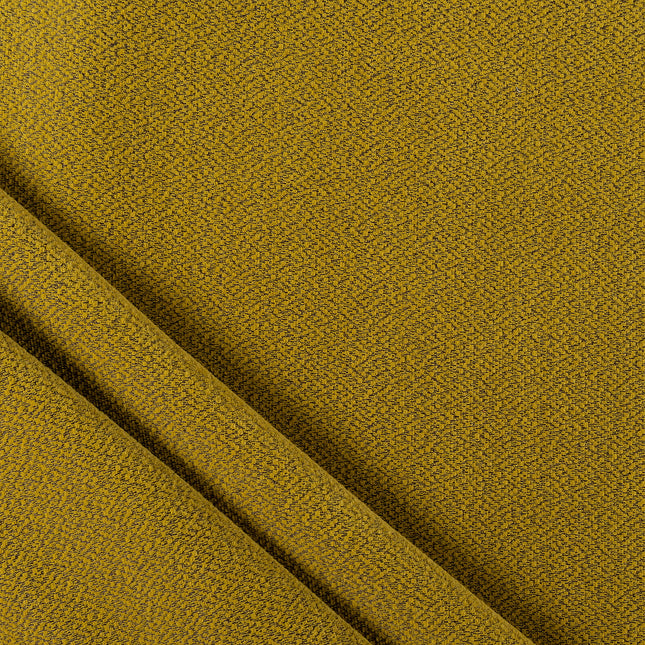 Mustard green colour textured pattern velvet flock Easy Clean sofa, chair and curtain fabrics (Dual side)