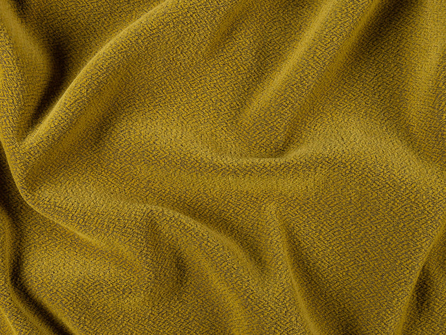 Mustard green colour textured pattern velvet flock Easy Clean sofa, chair and curtain fabrics (Dual side)