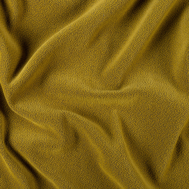 Mustard green colour textured pattern velvet flock Easy Clean sofa, chair and curtain fabrics (Dual side)