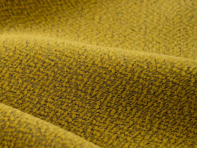 Mustard green colour textured pattern velvet flock Easy Clean sofa, chair and curtain fabrics (Dual side)