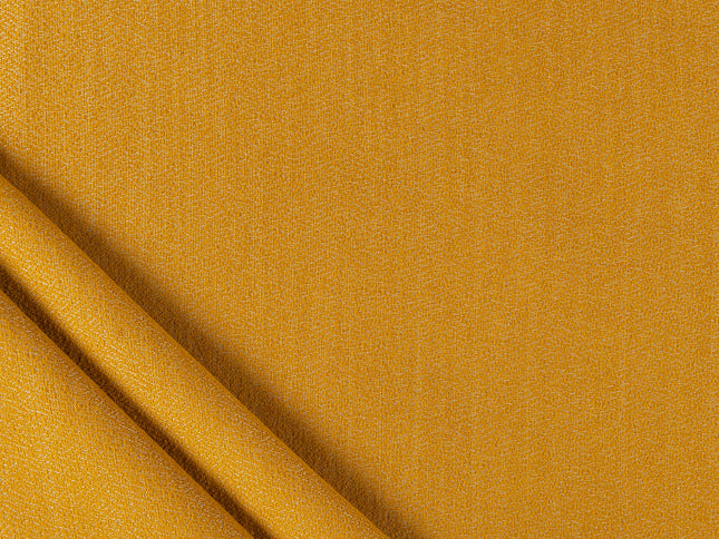 Mustard colour textured pattern velvet flock Easy Clean sofa, chair and curtain fabrics (Dual side)