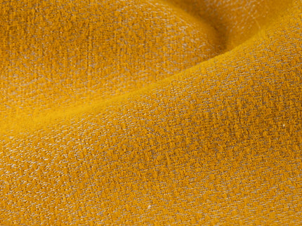 Mustard colour textured pattern velvet flock readymade curtain