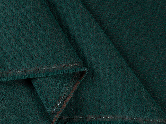 Teal green colour textured pattern velvet flock Easy Clean sofa, chair and curtain fabrics (Dual side)