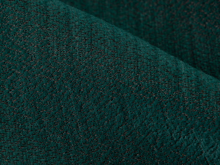 Teal green colour textured pattern velvet flock Easy Clean sofa, chair and curtain fabrics (Dual side)