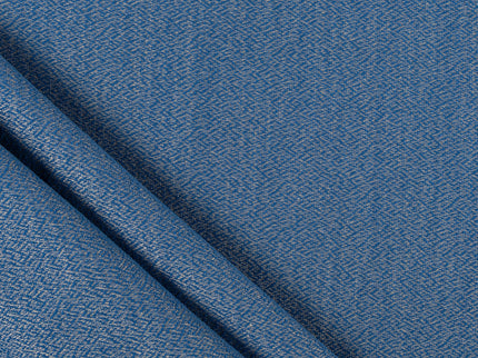 Royal blue colour textured pattern velvet flock Easy Clean sofa, chair and curtain fabrics (Dual side)
