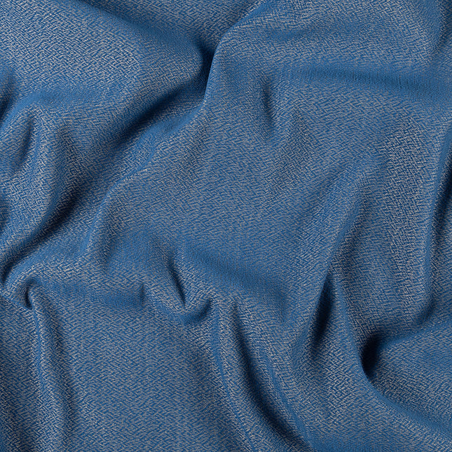 Royal blue colour textured pattern velvet flock Easy Clean sofa, chair and curtain fabrics (Dual side)