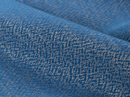 Royal blue colour textured pattern velvet flock readymade curtain