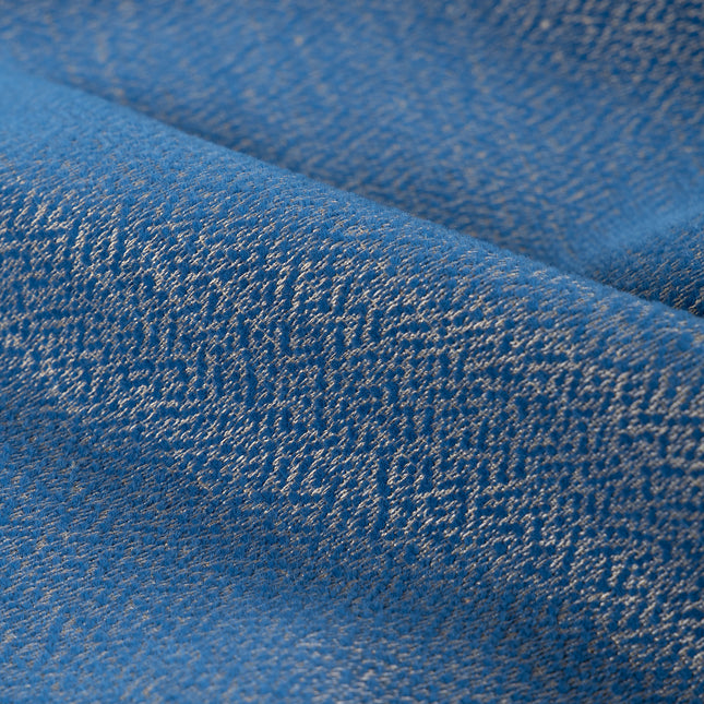 Royal blue colour textured pattern velvet flock Easy Clean sofa, chair and curtain fabrics (Dual side)
