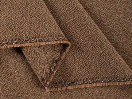 Brown colour textured pattern velvet flock Easy Clean sofa, chair and curtain fabrics (Dual side)