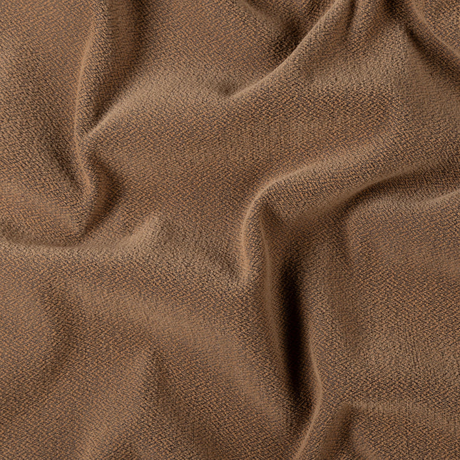 Brown colour textured pattern velvet flock Easy Clean sofa, chair and curtain fabrics (Dual side)