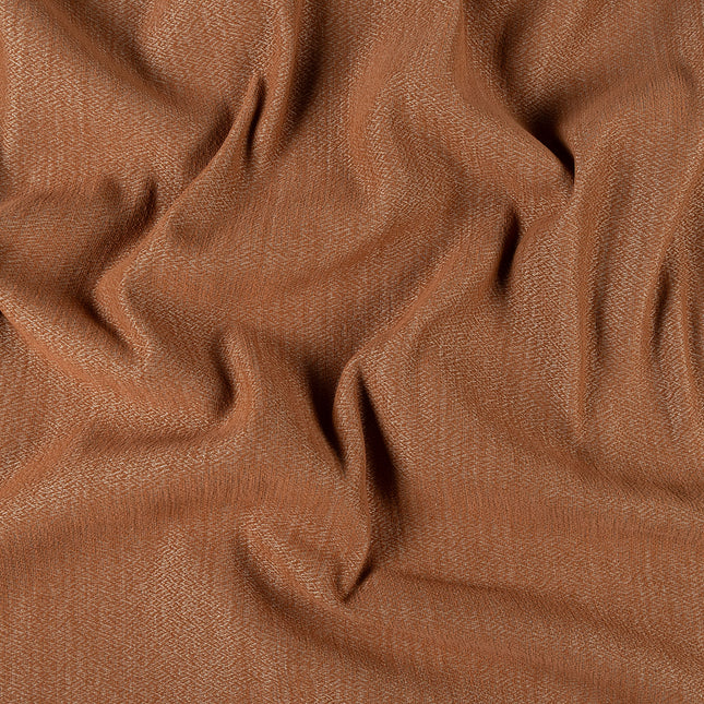 Rust colour textured pattern velvet flock Easy Clean sofa, chair and curtain fabrics (Dual side)