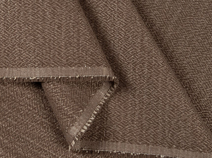 Dark brown colour textured pattern velvet flock Easy Clean sofa, chair and curtain fabrics (Dual side)