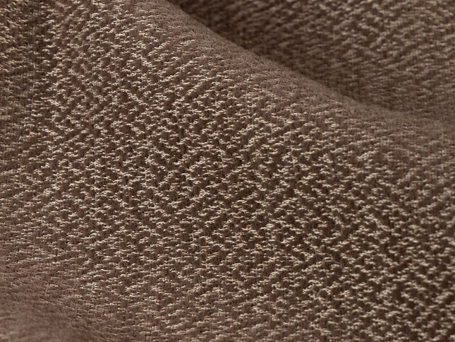 Dark brown colour textured pattern velvet flock Easy Clean sofa, chair and curtain fabrics (Dual side)