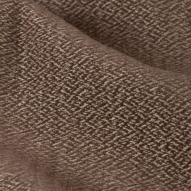Dark brown colour textured pattern velvet flock Easy Clean sofa, chair and curtain fabrics (Dual side)