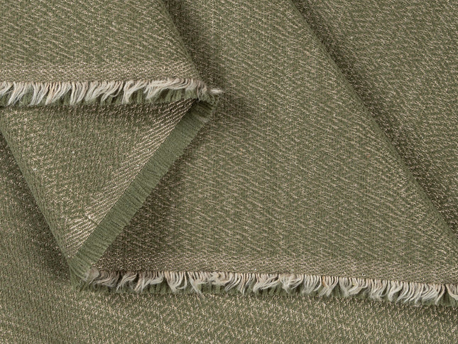 Olive green colour textured pattern velvet flock Easy Clean sofa, chair and curtain fabrics (Dual side)