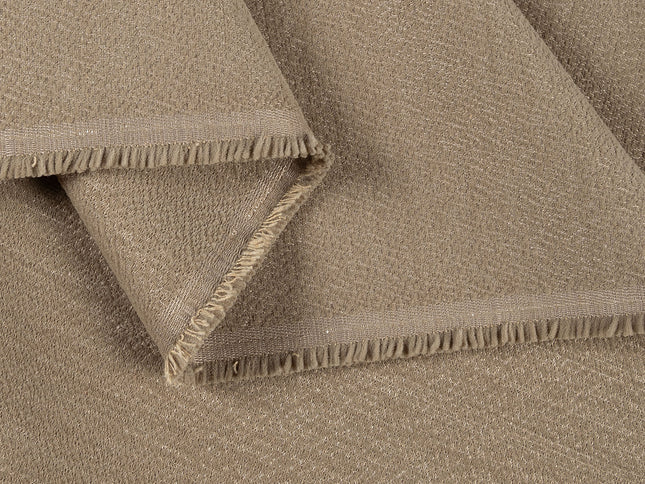 Taupe colour textured pattern velvet flock Easy Clean sofa, chair and curtain fabrics (Dual side)