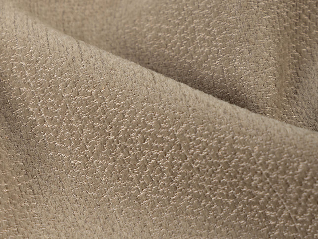 Taupe colour textured pattern velvet flock Easy Clean sofa, chair and curtain fabrics (Dual side)