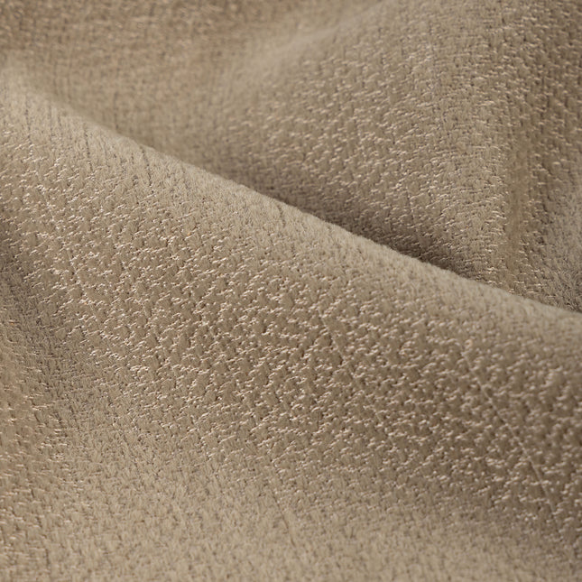 Taupe colour textured pattern velvet flock Easy Clean sofa, chair and curtain fabrics (Dual side)