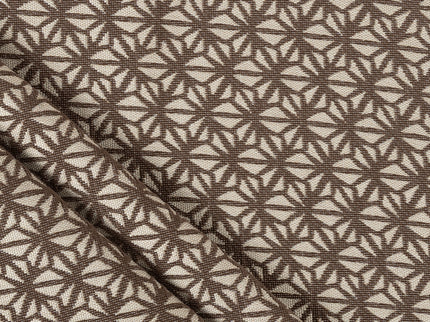 Dark brown colour geometric floral pattern velvet flock Easy Clean sofa, chair and curtain fabrics (Dual side)