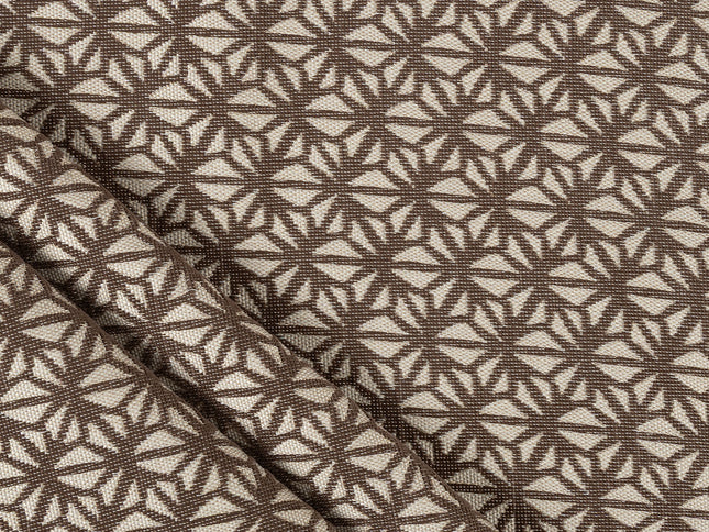 Dark brown colour geometric floral pattern velvet flock Easy Clean sofa, chair and curtain fabrics (Dual side)