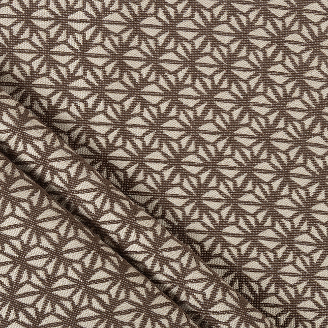 Dark brown colour geometric floral pattern velvet flock Easy Clean sofa, chair and curtain fabrics (Dual side)