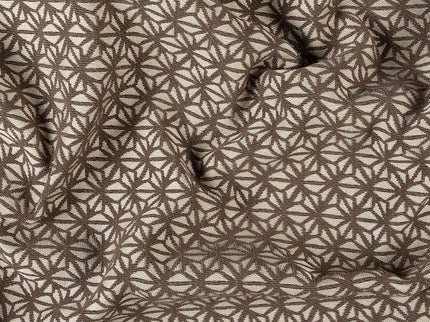 Dark brown colour geometric floral pattern velvet flock readymade cushion cover